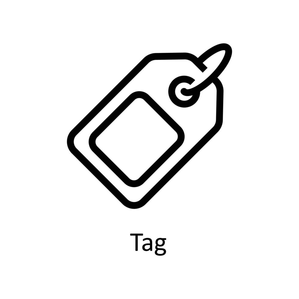 Tag Vector  Outline Icons. Simple stock illustration stock