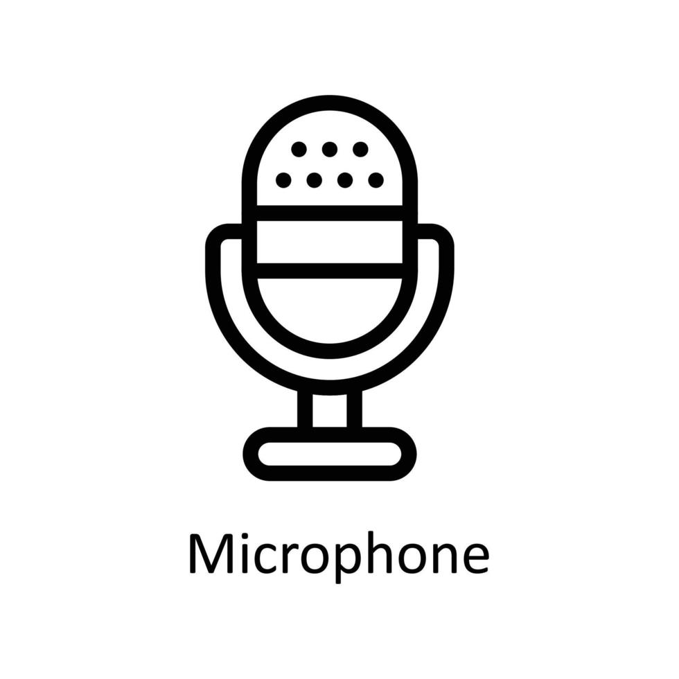 Microphone Vector  Outline Icons. Simple stock illustration stock