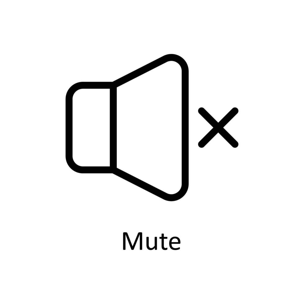 Mute Vector  Outline Icons. Simple stock illustration stock