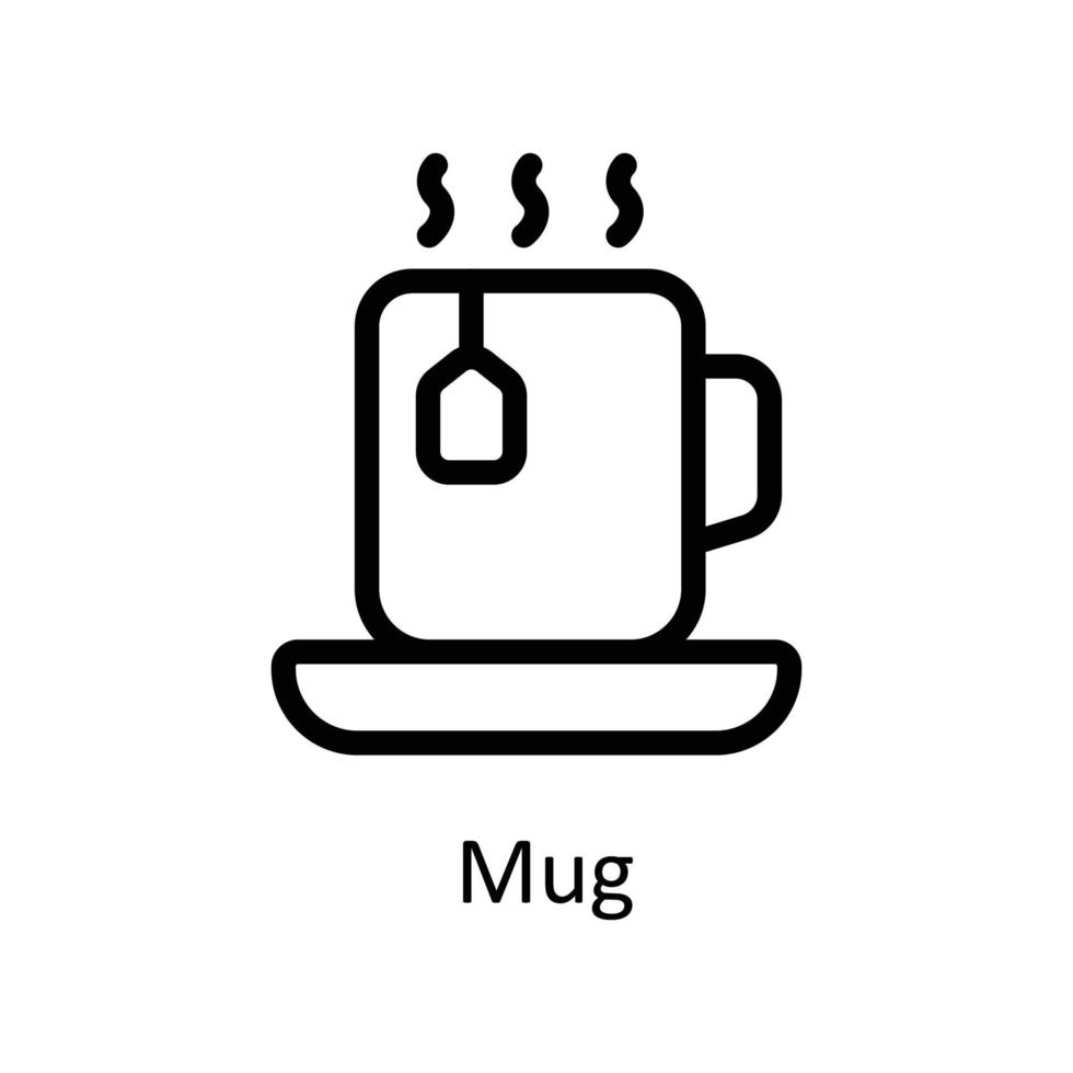 Mug Vector  Outline Icons. Simple stock illustration stock