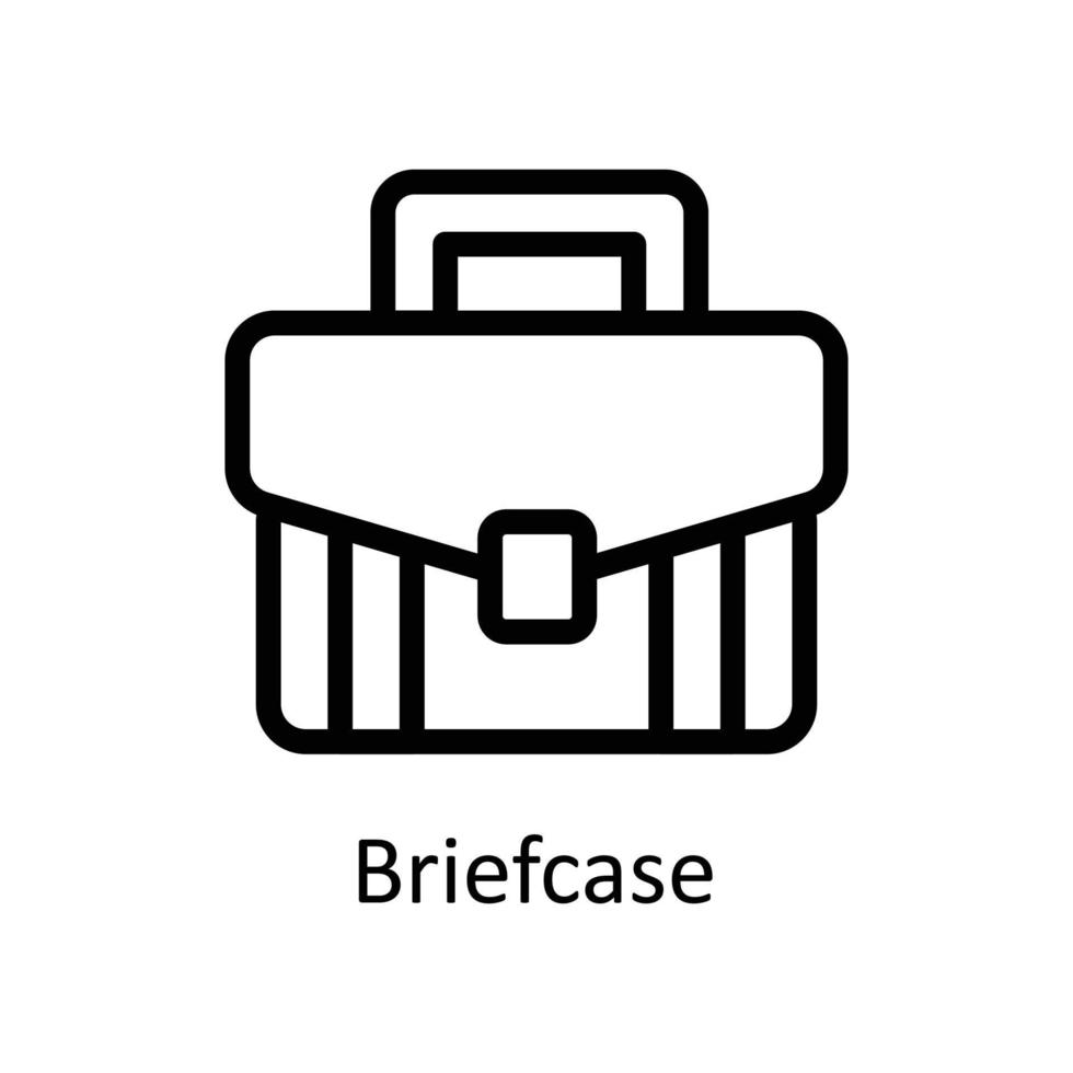 Briefcase Vector  Outline Icons. Simple stock illustration stock