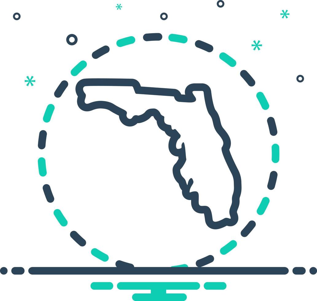 mezcla icono para Florida vector