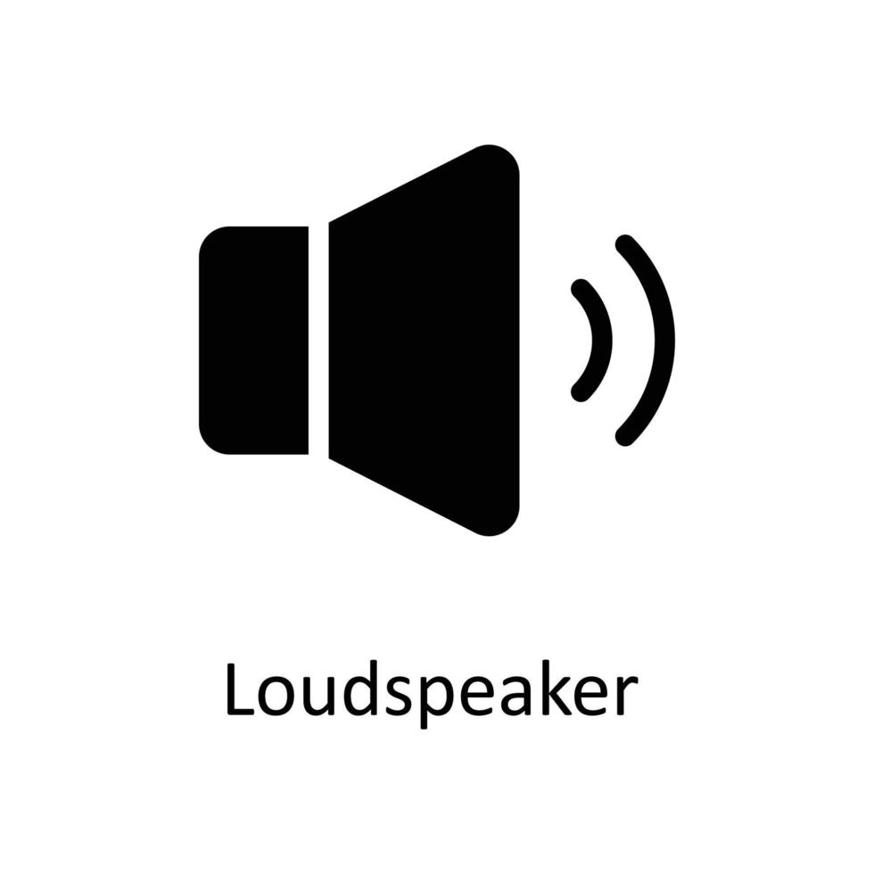 Loudspeaker Vector  Solid Icons. Simple stock illustration stock