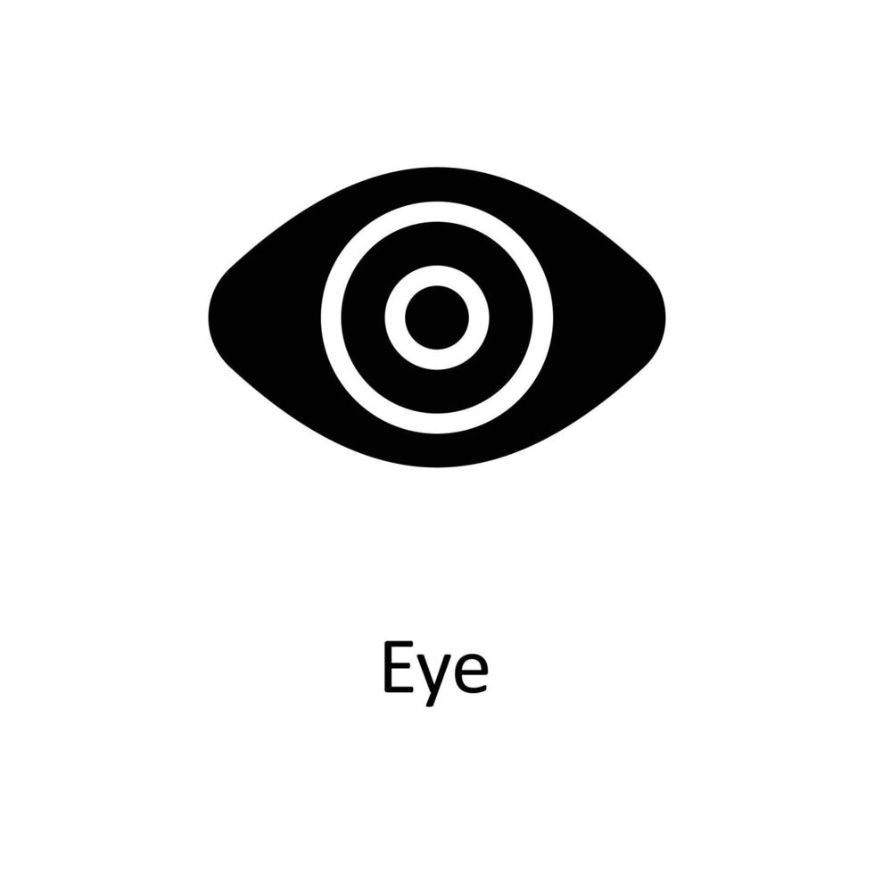 ojo vector sólido iconos sencillo valores ilustración valores