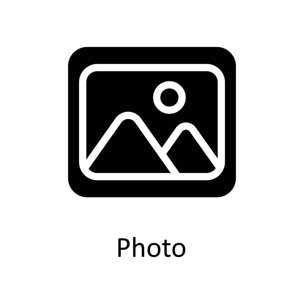 Photo Vector  Solid Icons. Simple stock illustration stock