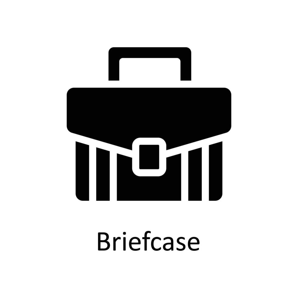 Briefcase Vector  Solid Icons. Simple stock illustration stock