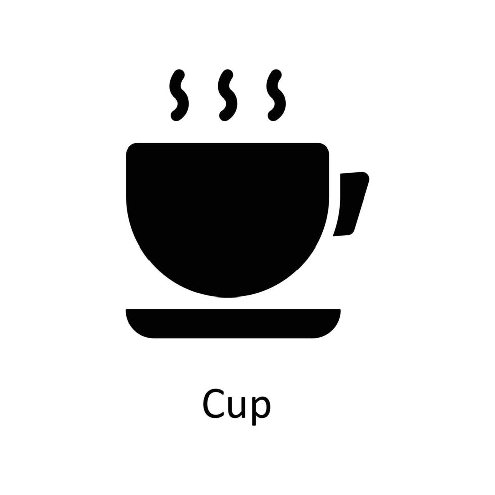 Cup  Vector  Solid Icons. Simple stock illustration stock