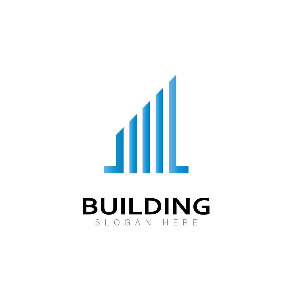 vector de diseño de logotipo de construcción de edificios