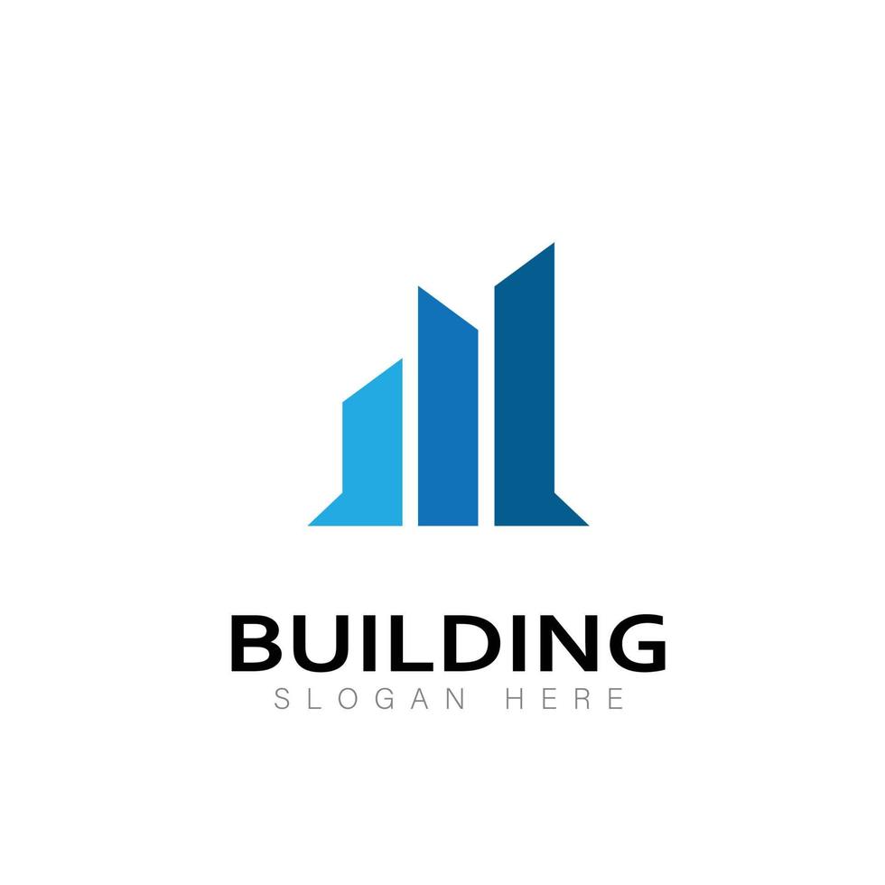 vector de diseño de logotipo de construcción de edificios