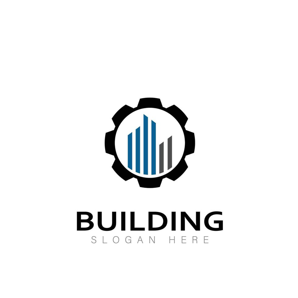 vector de diseño de logotipo de construcción de edificios