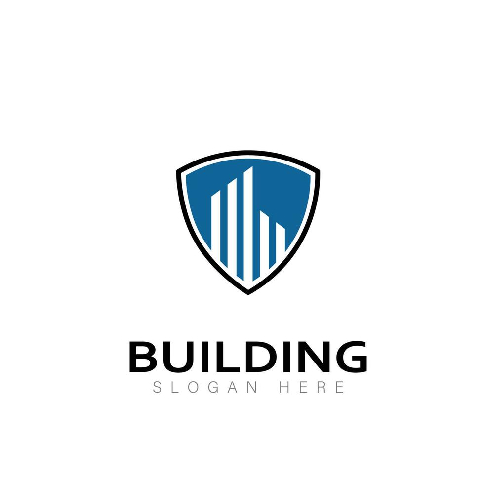 vector de diseño de logotipo de construcción de edificios