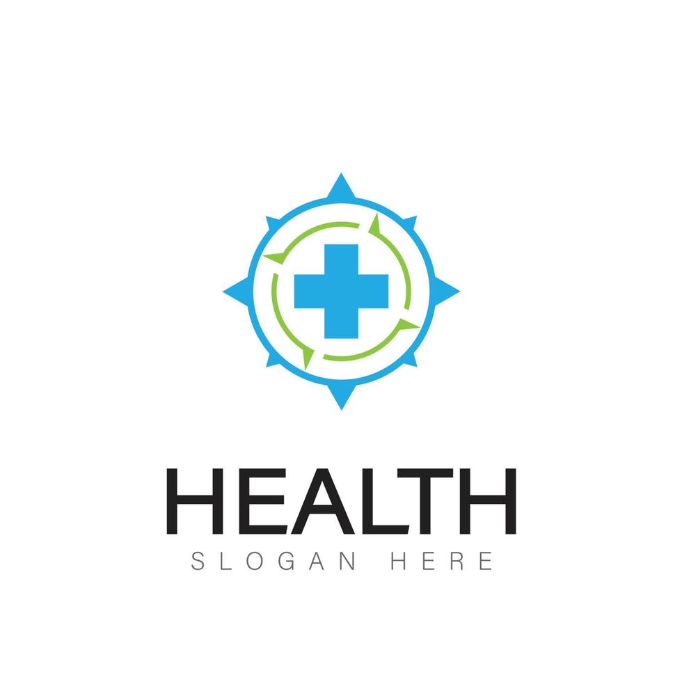 Medical Cross and Health Pharmacy Logo Vector Template