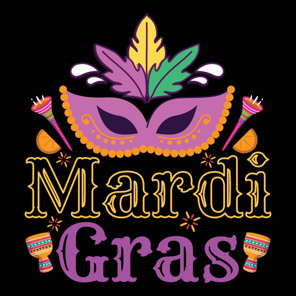 mardi gras camiseta. vector