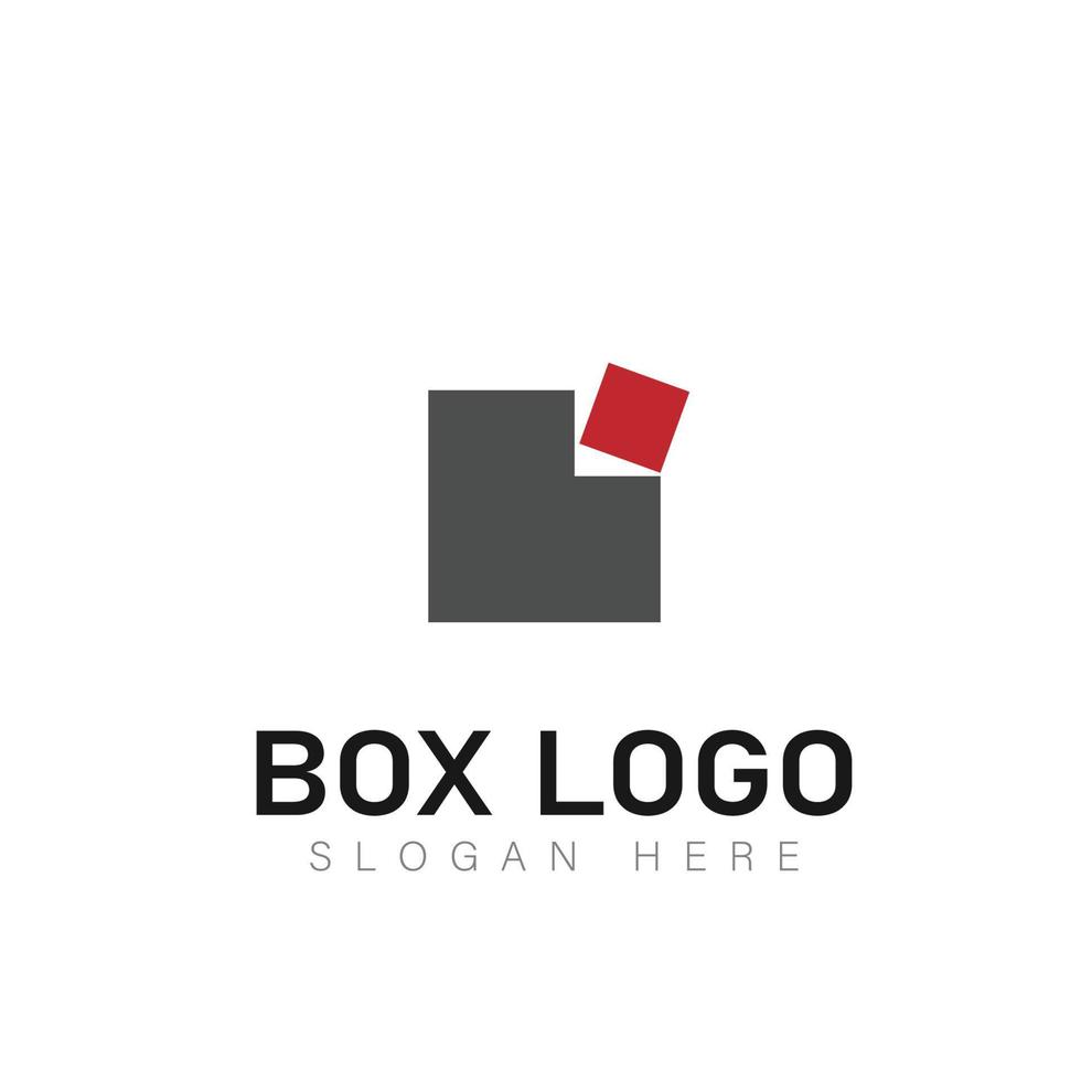 Box vector logotype. Box lettering logo. Cargo company box logo