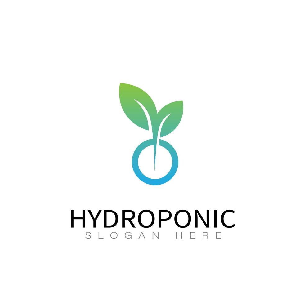 Hydroponic Vegetable Logo Design Vector