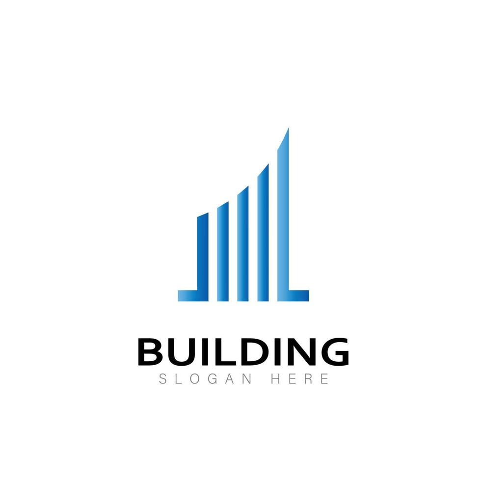 vector de diseño de logotipo de construcción de edificios