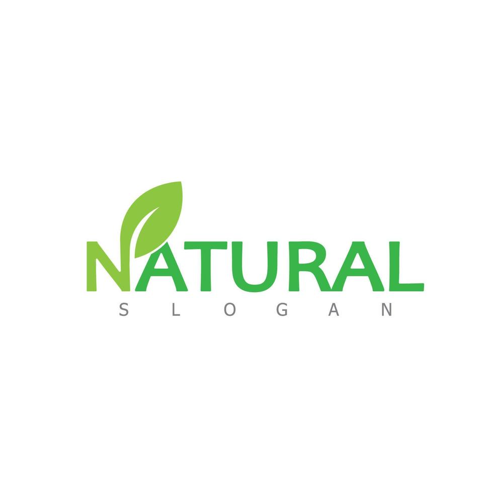 Natural Leaf nature eco Logo Design Template vector