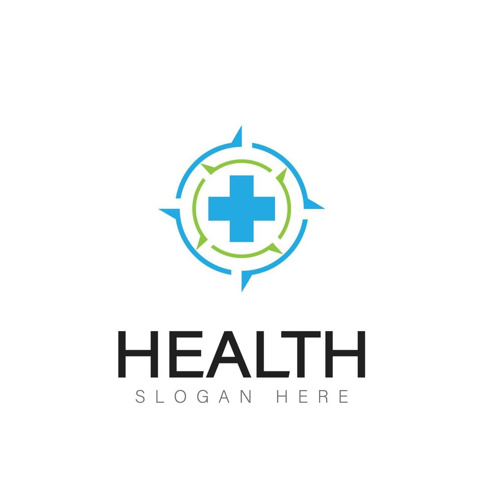 Medical Cross and Health Pharmacy Logo Vector Template