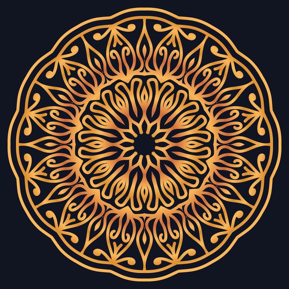 Decorative elements luxury ornament pattern gradient mandala design vector