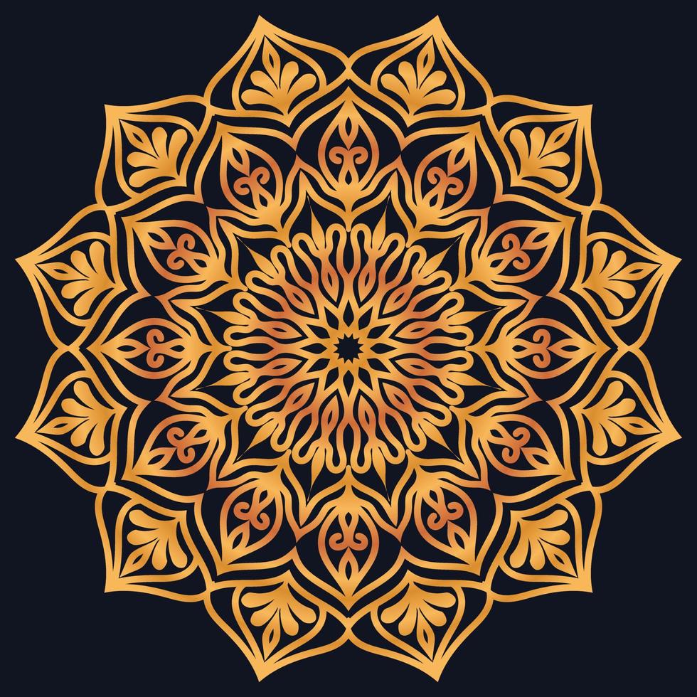 Decorative elements luxury ornament pattern gradient mandala design vector