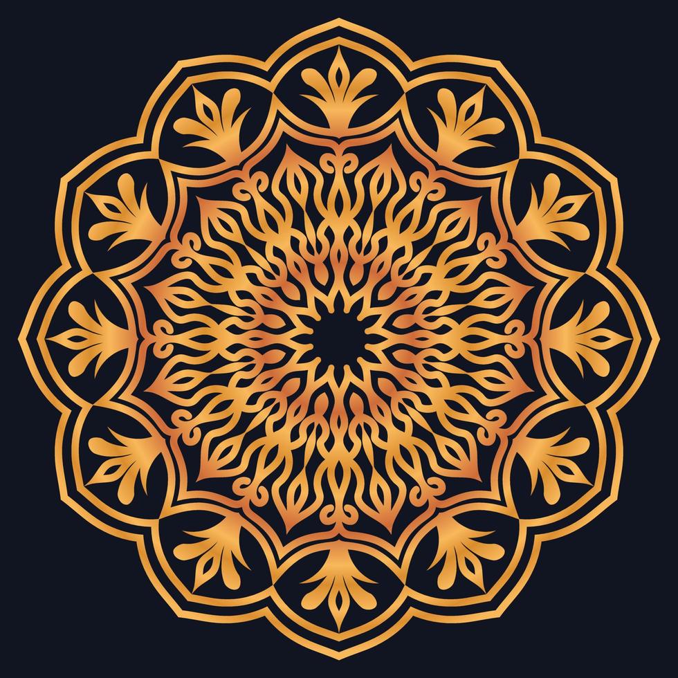 Decorative elements luxury ornament pattern gradient mandala design vector