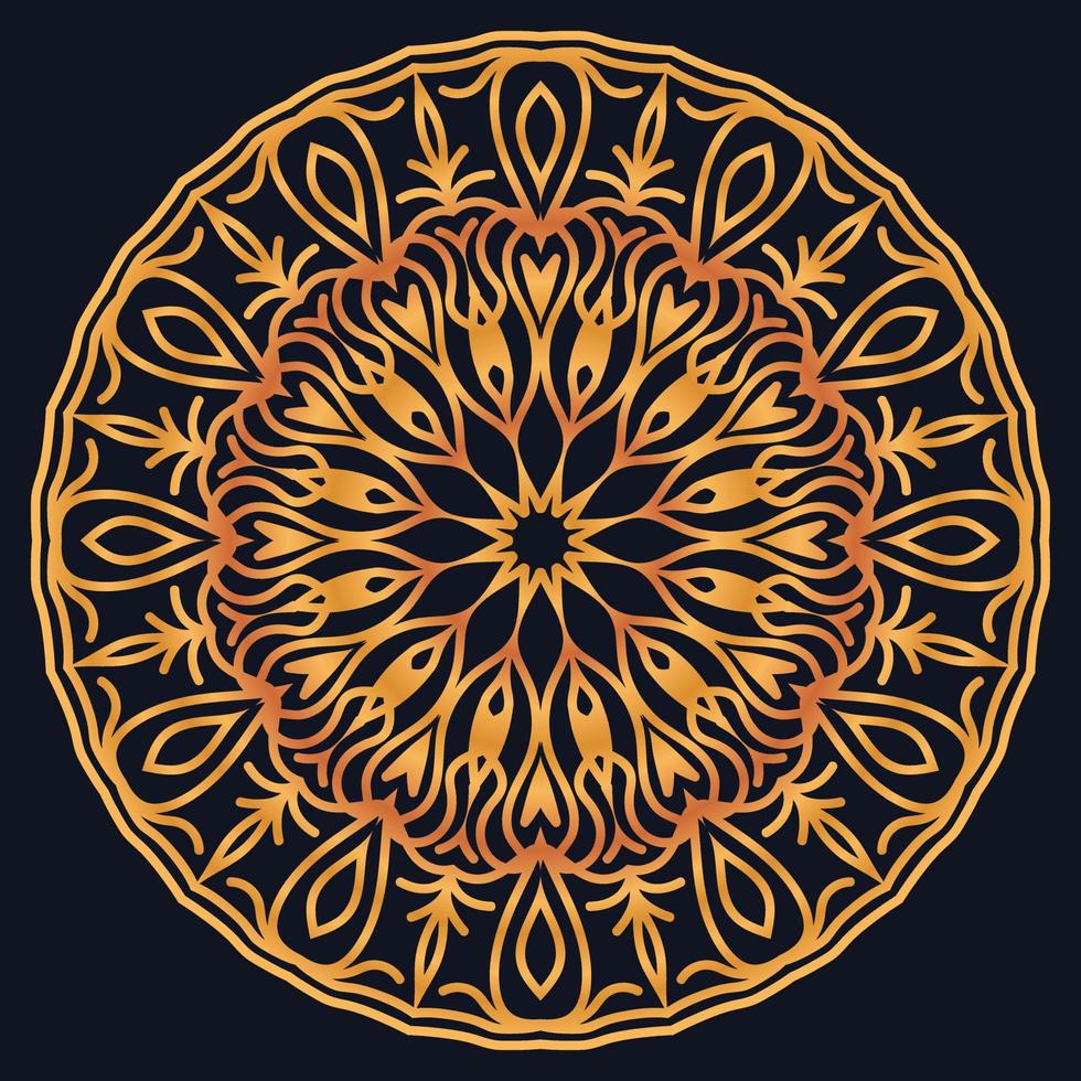 Decorative elements luxury ornament pattern gradient mandala design vector