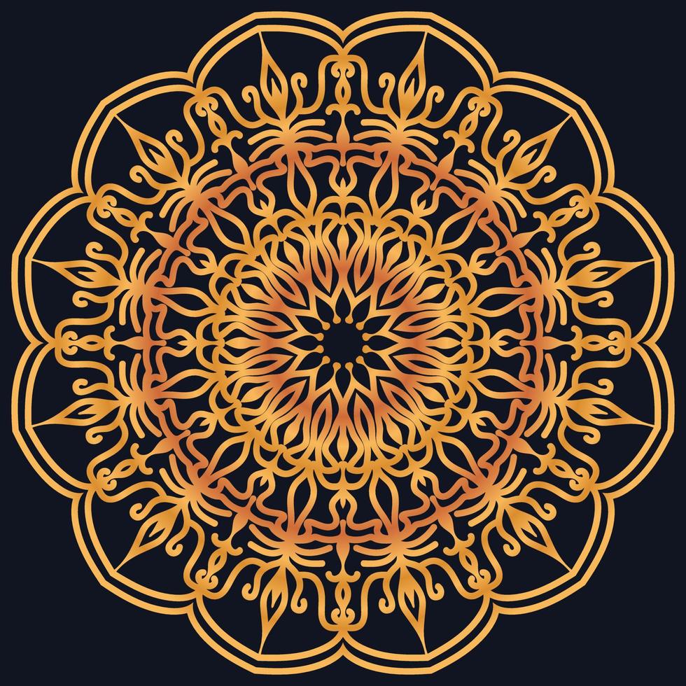 Decorative elements luxury ornament pattern gradient mandala design vector
