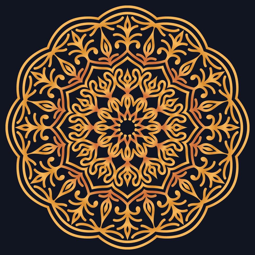 Decorative elements luxury ornament pattern gradient mandala design vector