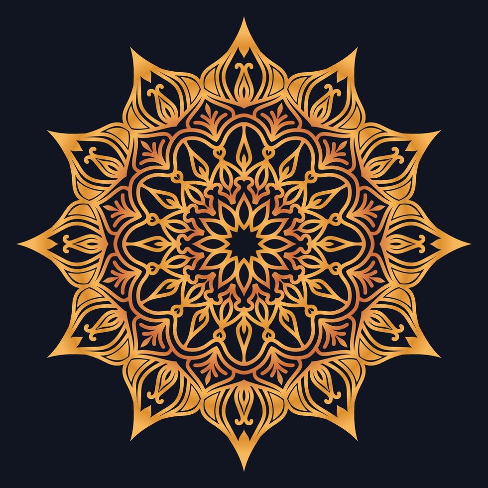 Decorative elements luxury ornament pattern gradient mandala design vector