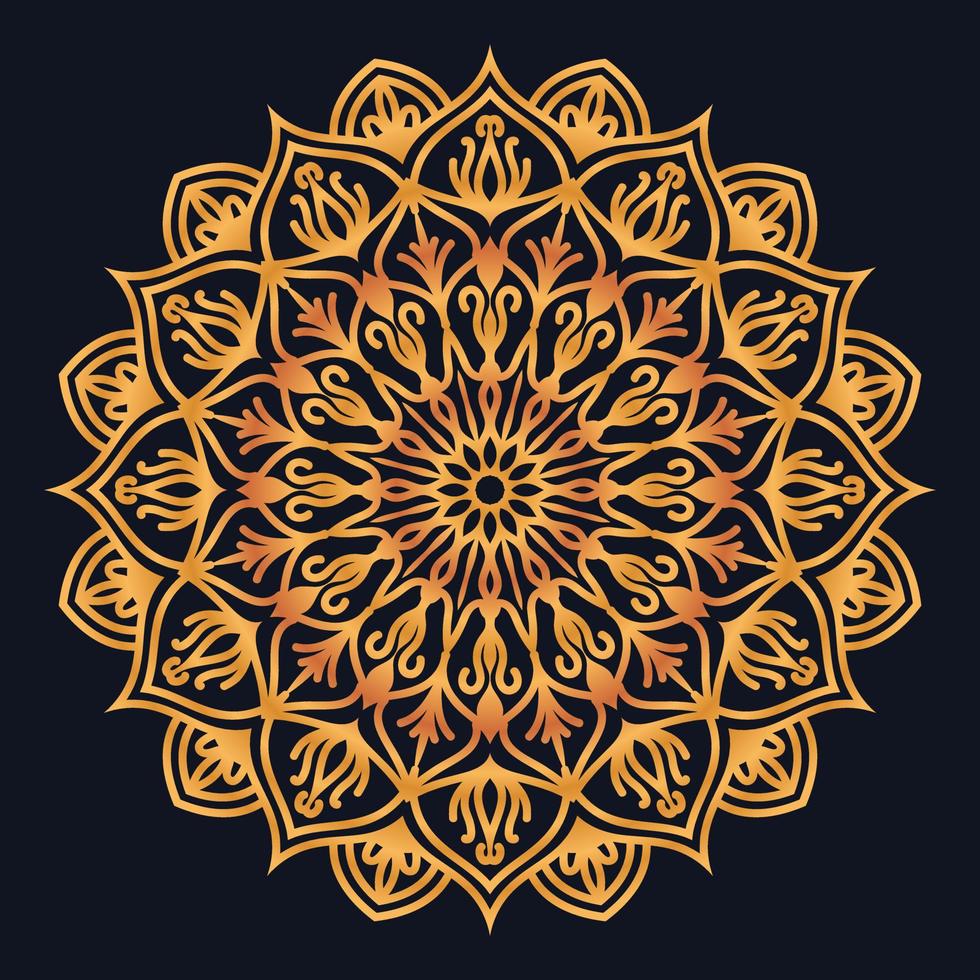 Decorative elements luxury ornament pattern gradient mandala design vector