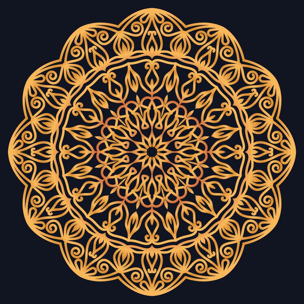 Decorative elements luxury ornament pattern gradient mandala design vector