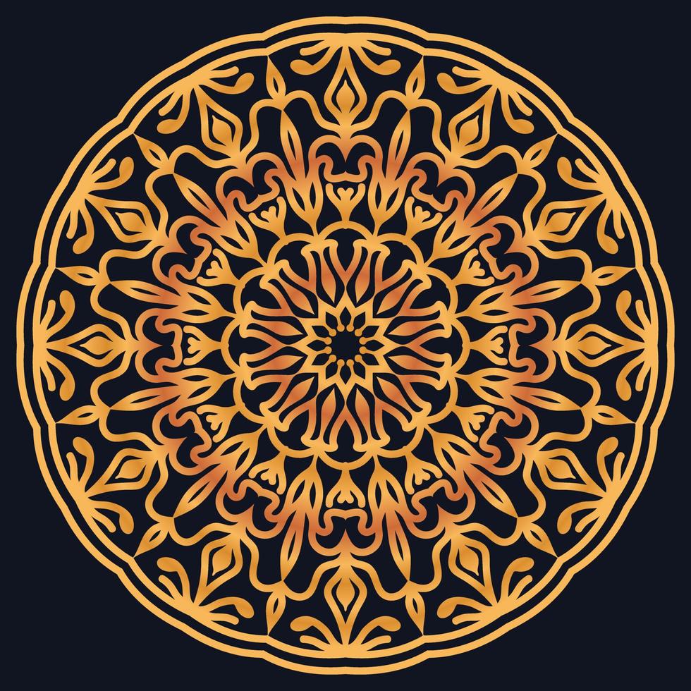 Decorative elements luxury ornament pattern gradient mandala design vector