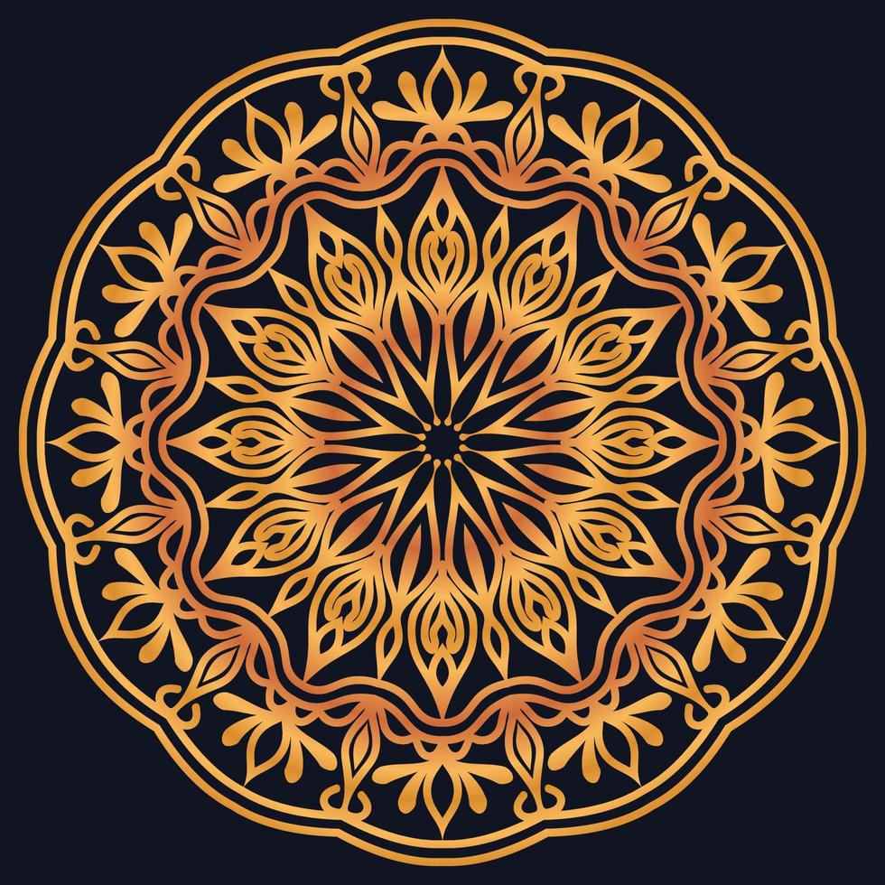 Decorative elements luxury ornament pattern gradient mandala design vector