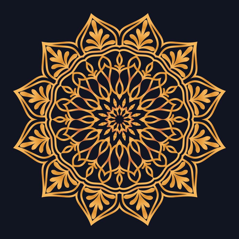 Decorative elements luxury ornament pattern gradient mandala design vector