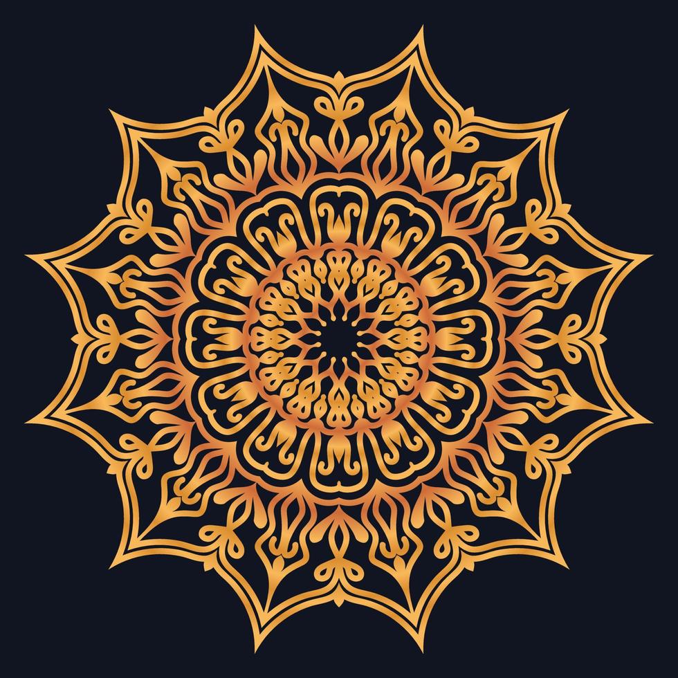 Decorative elements luxury ornament pattern gradient mandala design vector