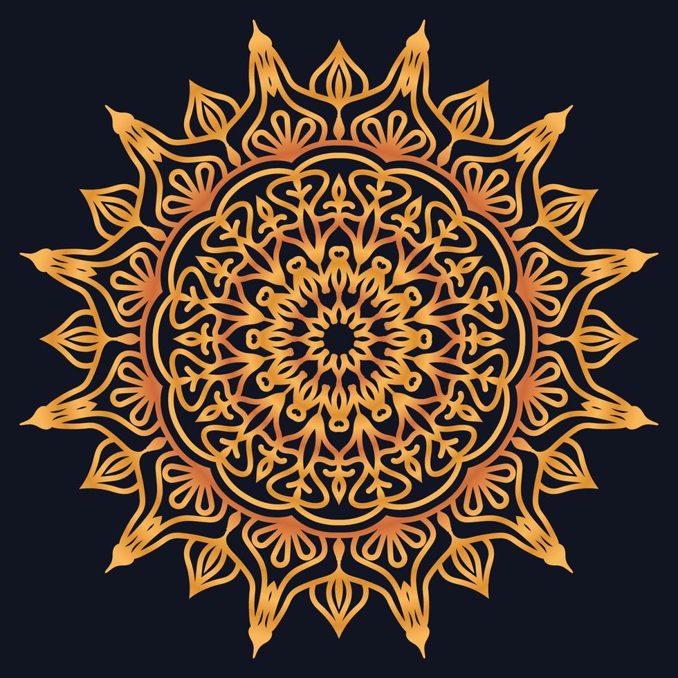 Decorative elements luxury ornament pattern gradient mandala design vector