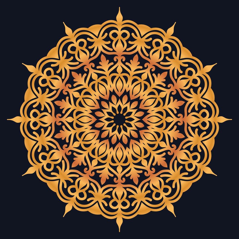 elementos decorativos lujo ornamento patrón gradiente mandala diseño vector