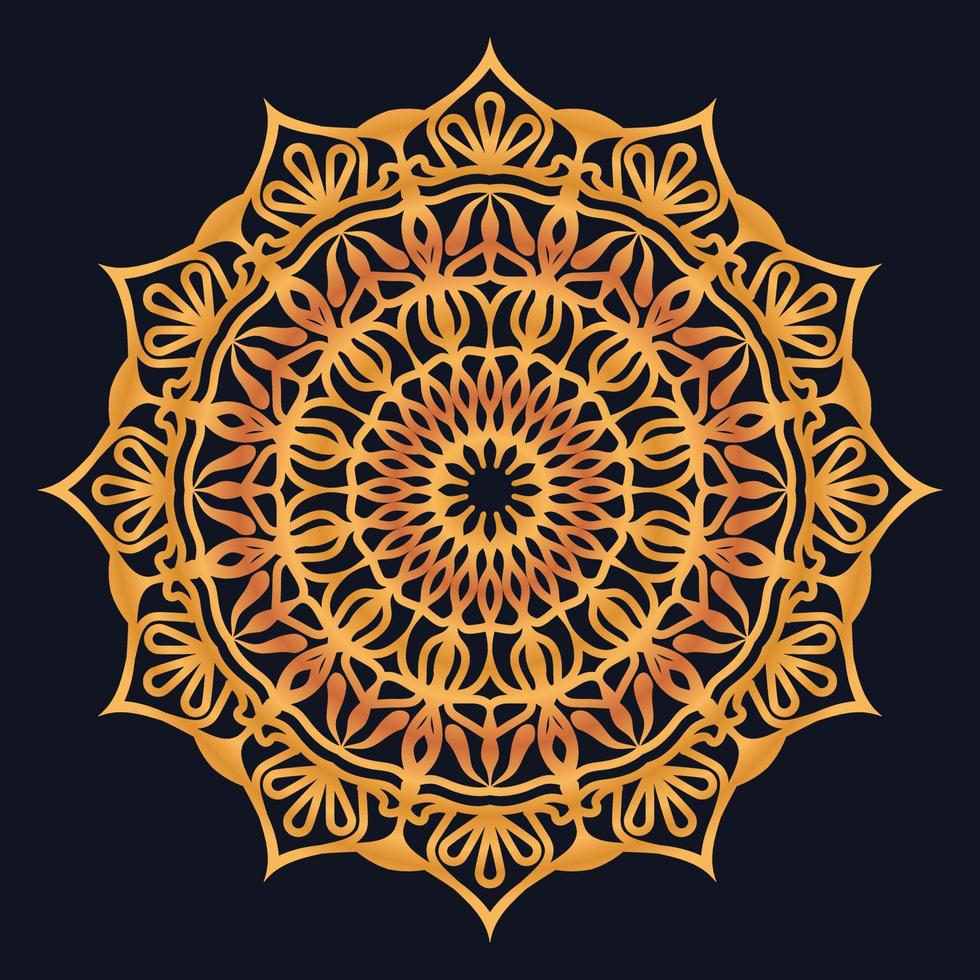 Decorative elements luxury ornament pattern gradient mandala design vector