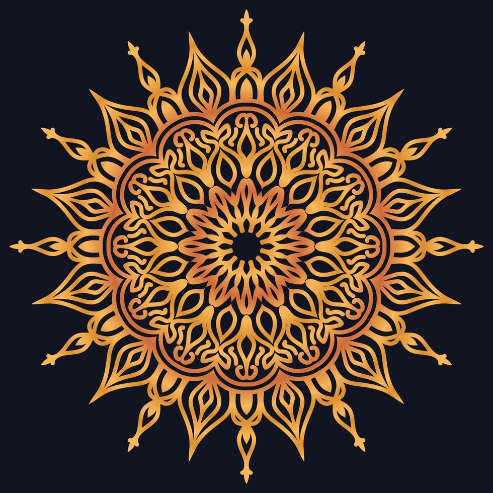 Decorative elements luxury ornament pattern gradient mandala design vector