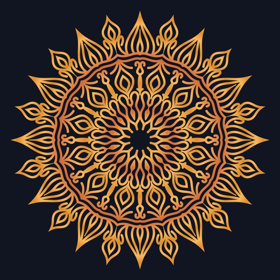 Decorative elements luxury ornament pattern gradient mandala design vector