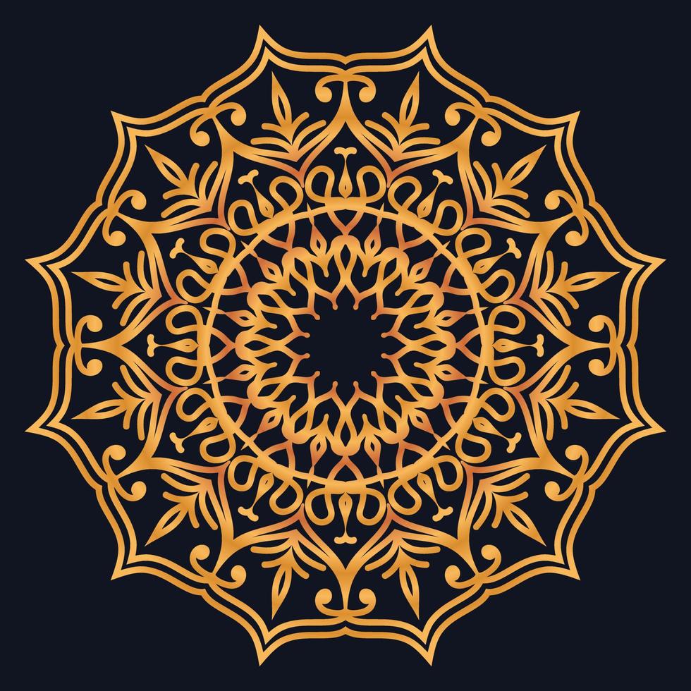 Decorative elements luxury ornament pattern gradient mandala design vector