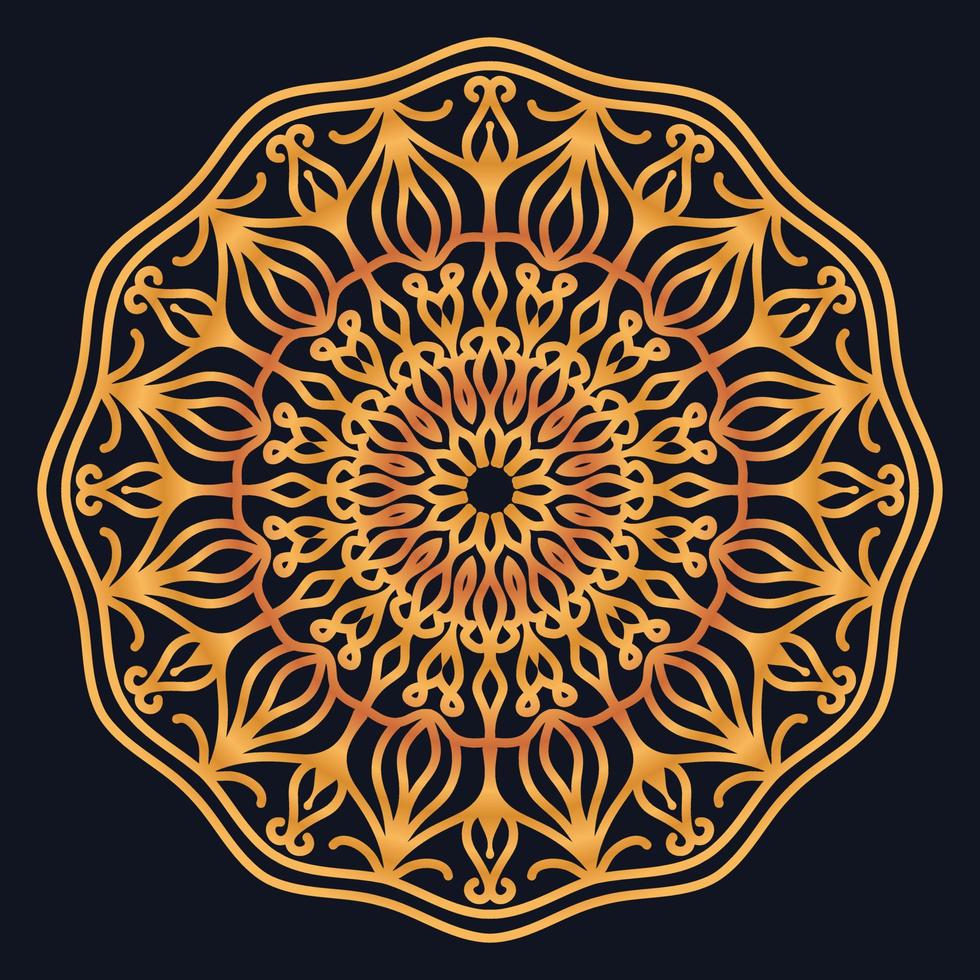 Decorative elements luxury ornament pattern gradient mandala design vector