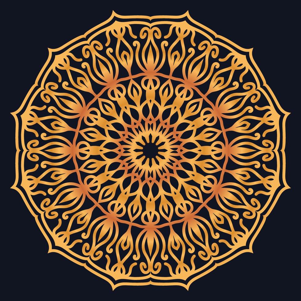 Decorative elements luxury ornament pattern gradient mandala design vector