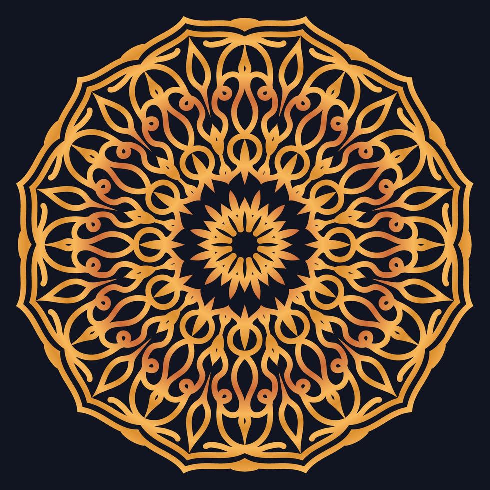 Decorative elements luxury ornament pattern gradient mandala design vector