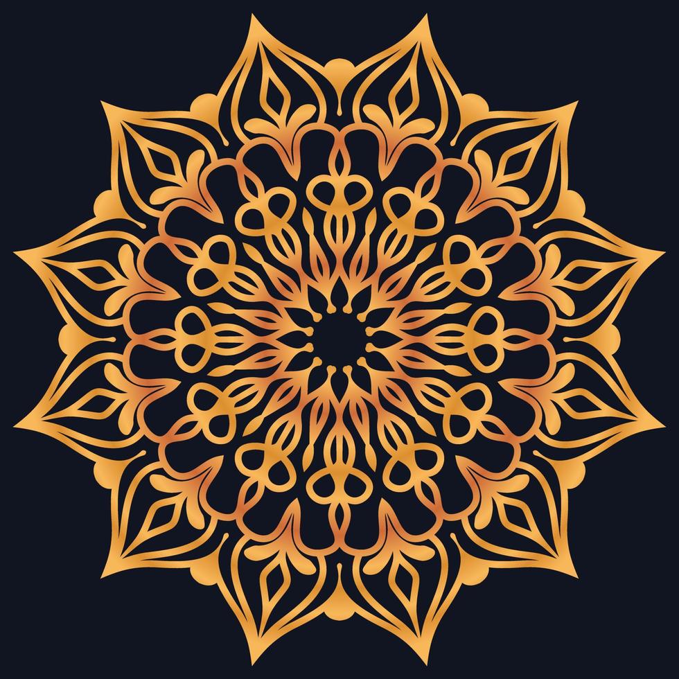 Decorative elements luxury ornament pattern gradient mandala design vector
