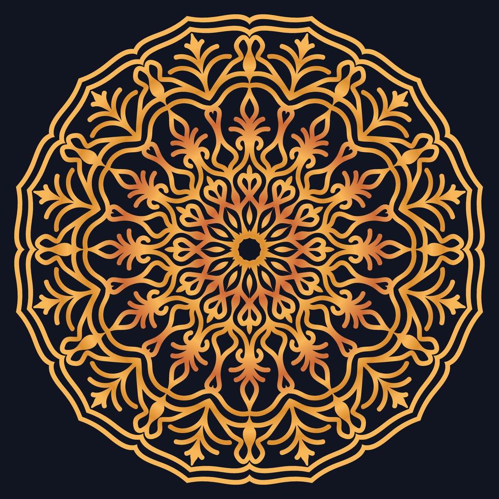 Decorative elements luxury ornament pattern gradient mandala design vector