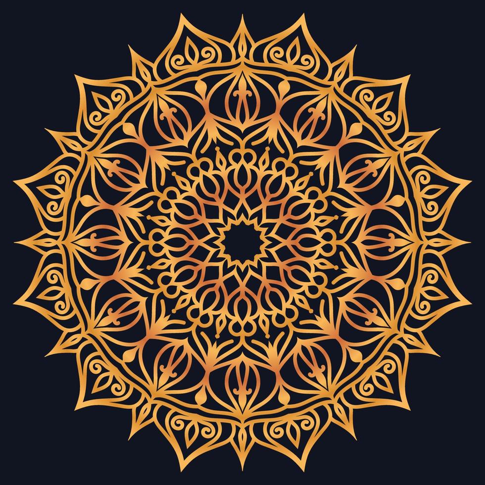 Decorative elements luxury ornament pattern gradient mandala design vector