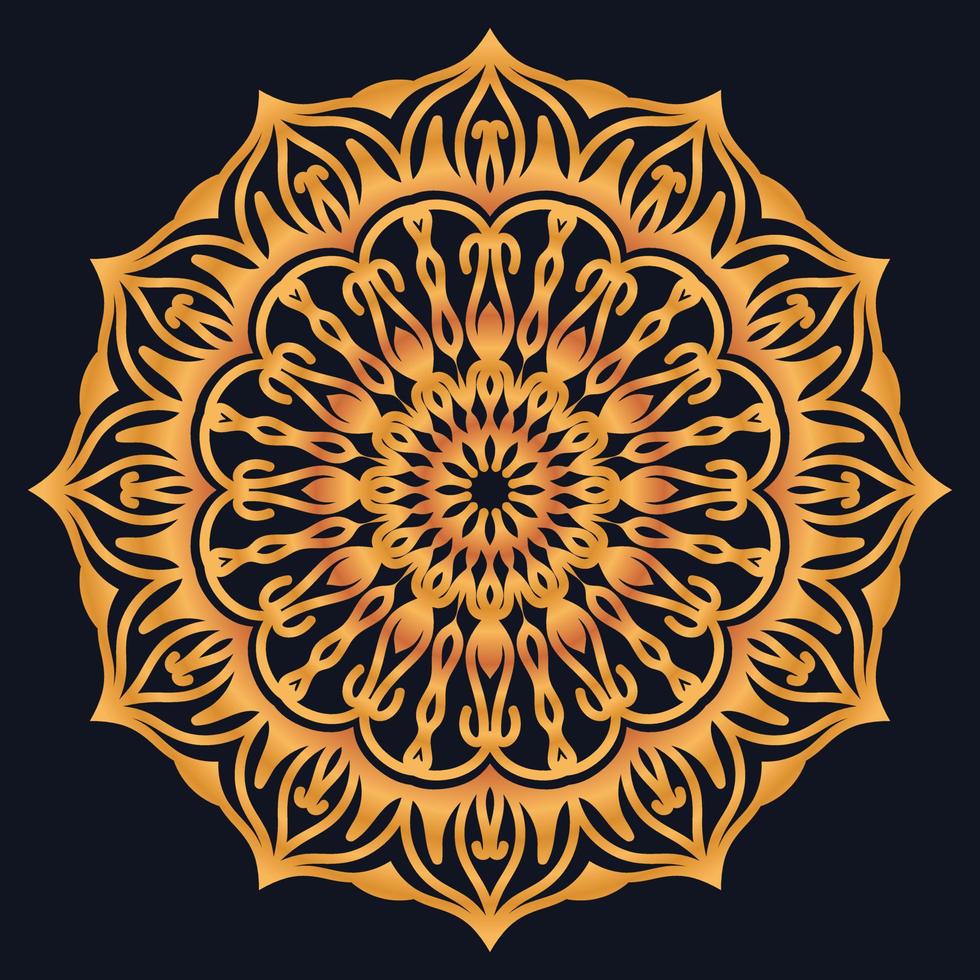 Decorative elements luxury ornament pattern gradient mandala design vector
