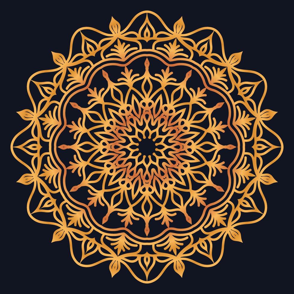 Decorative elements luxury ornament pattern gradient mandala design vector
