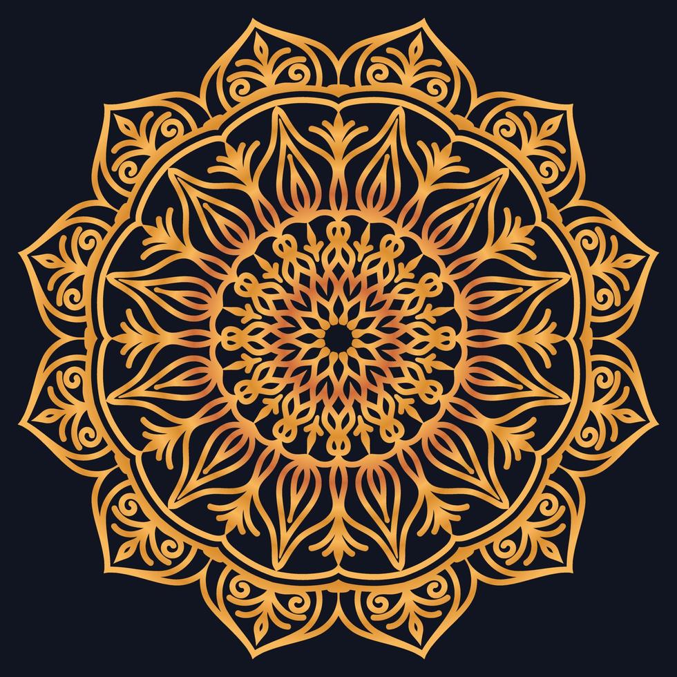 Decorative elements luxury ornament pattern gradient mandala design vector